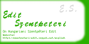 edit szentpeteri business card