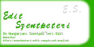 edit szentpeteri business card